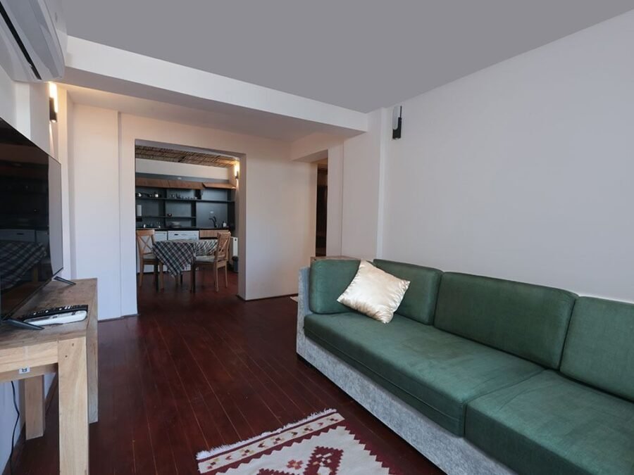 Studio 374 Mavi – Oturma odası · Kadıkalesi, Gümüşlük, Bodrum