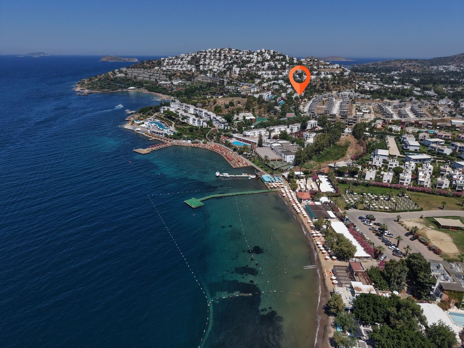Hespera Suits – Konum ve sahil · Kadıkalesi, Gümüşlük, Bodrum