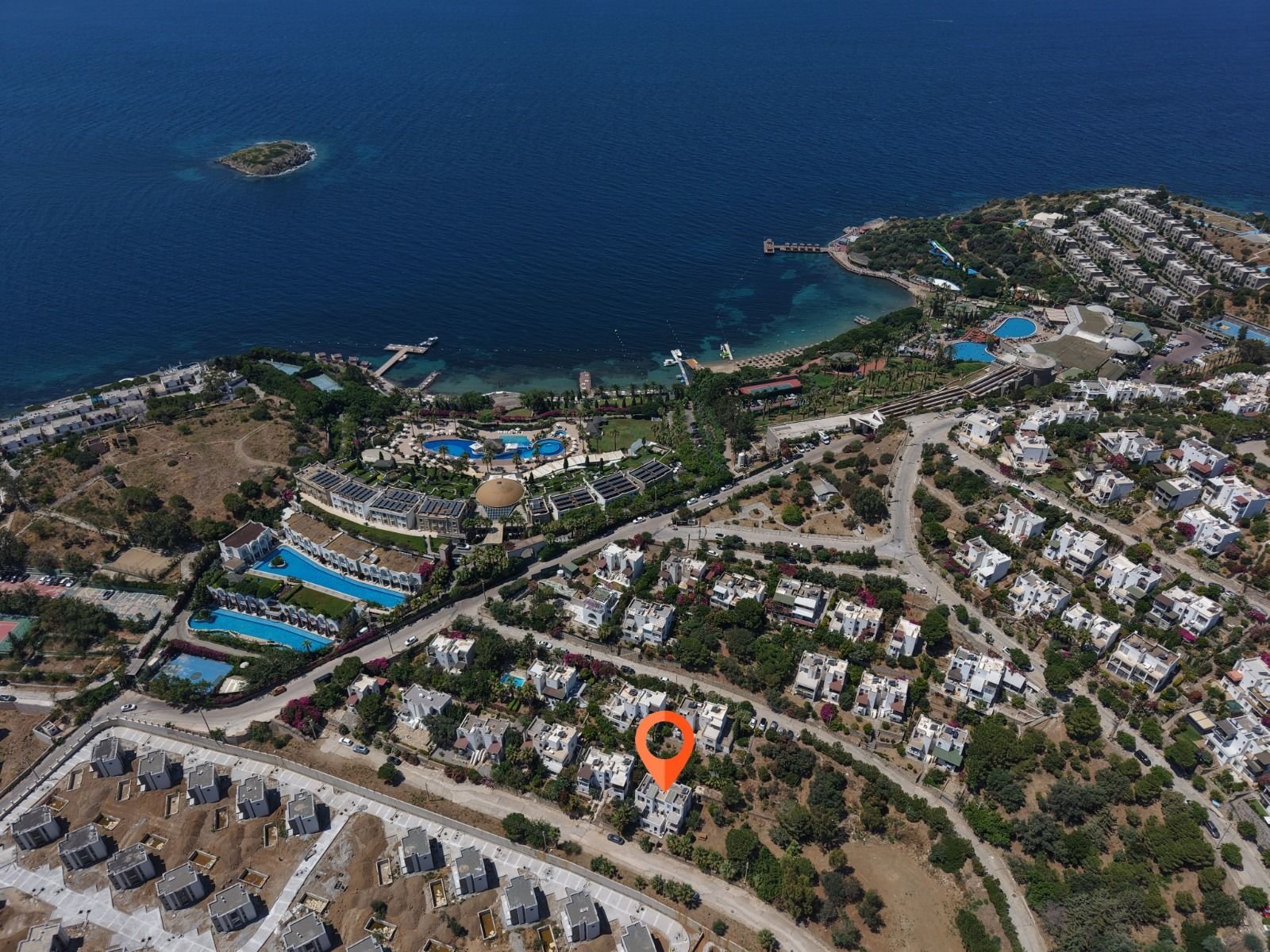 Hespera Suits – Konum ve sahil · Kadıkalesi, Gümüşlük, Bodrum