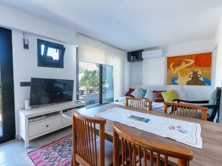 Studio 374 Yeşil – Oturma odası · Kadıkalesi, Gümüşlük, Bodrum