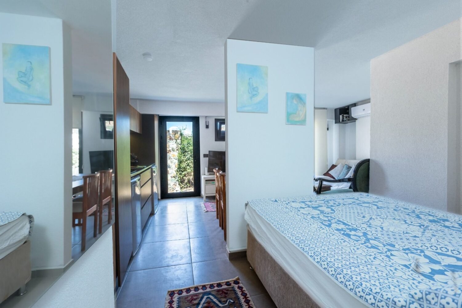 Studio 374 Yeşil – Yatak odası · Kadıkalesi, Gümüşlük, Bodrum